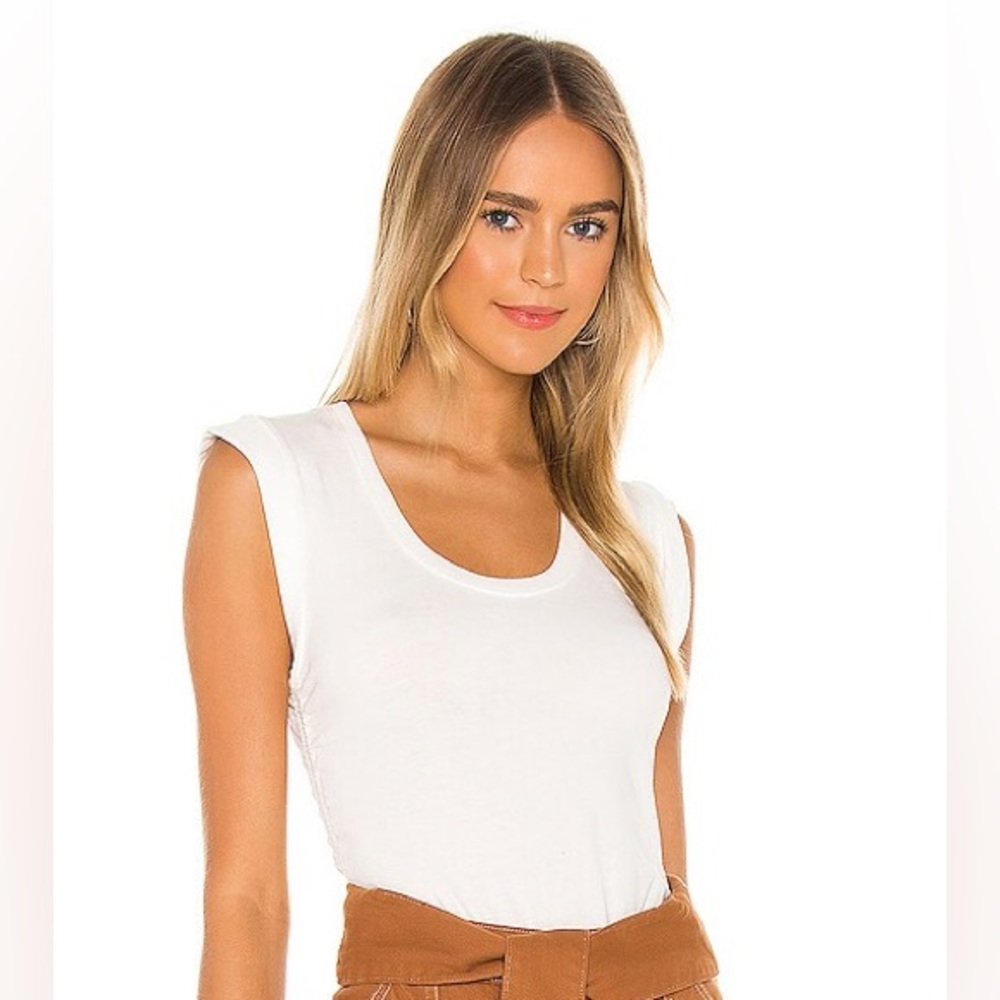 Jonathan Simkhai Standard Bower Cotton Sleeveless Bodysuit